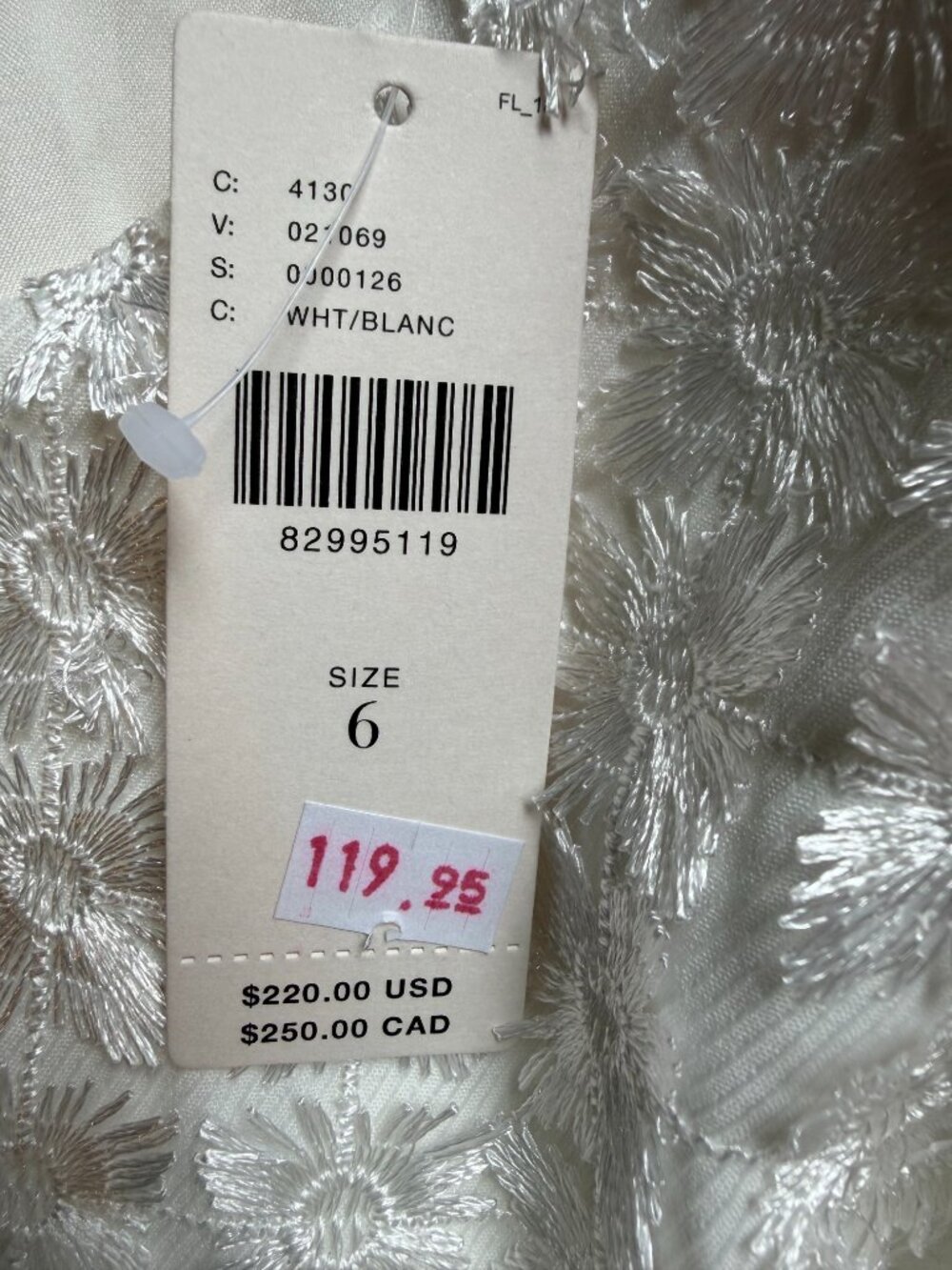 BRAND NEW -- Eva Franco white formal dress - Picture 4 of 4